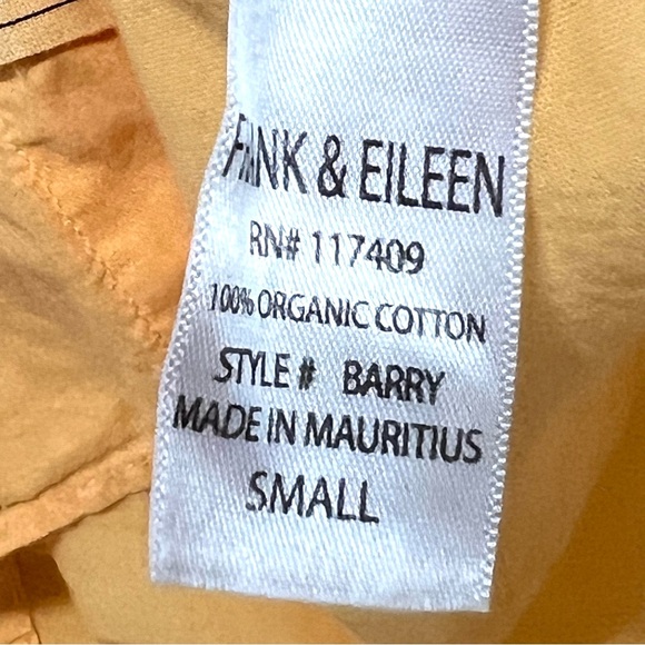 Frank & Eileen Barry Gold Organic Cotton Classic Button Up Shirt Women’s Small - Picture 11 of 14